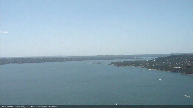 Lake Travis webcam, July 6, 2019 2:15 PM CT