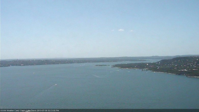 Lake Travis webcam, July 6, 2019 2:25 PM CT