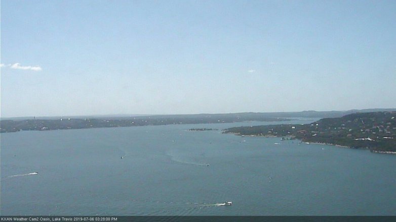 Lake Travis webcam, July 6, 2019 2:30 PM CT