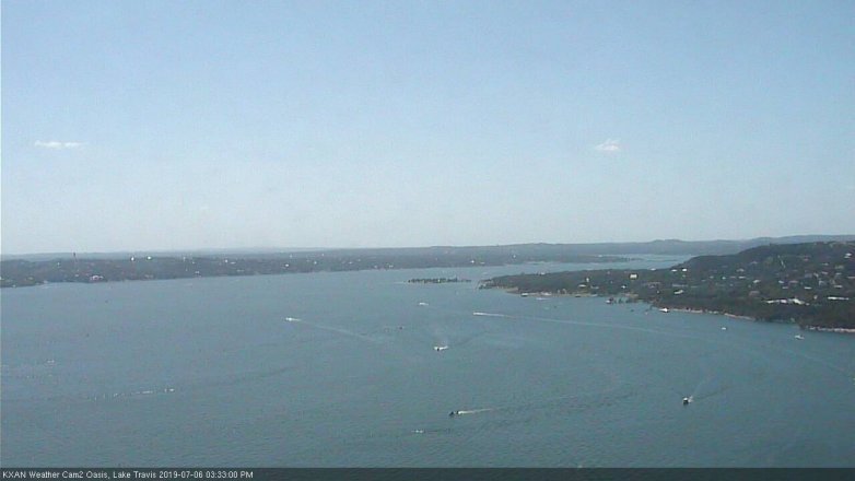 Lake Travis webcam, July 6, 2019 2:35 PM CT