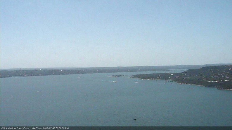 Lake Travis webcam, July 6, 2019 2:40 PM CT
