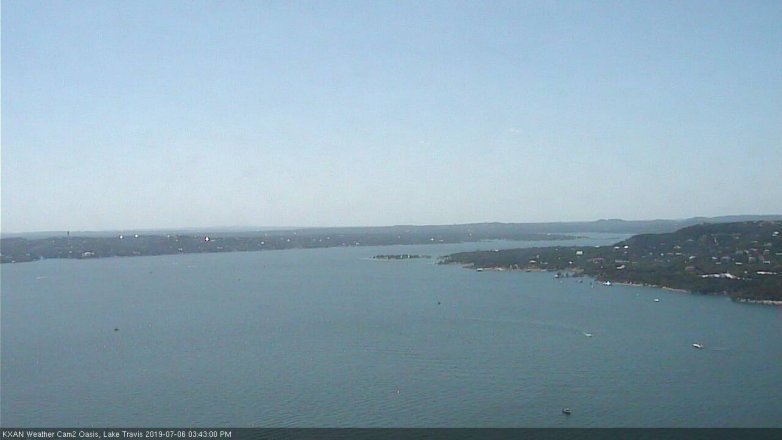 Lake Travis webcam, July 6, 2019 2:45 PM CT