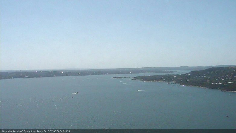 Lake Travis webcam, July 6, 2019 2:55 PM CT