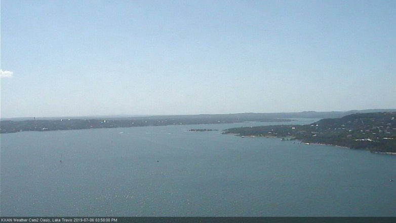 Lake Travis webcam, July 6, 2019 3:00 PM CT