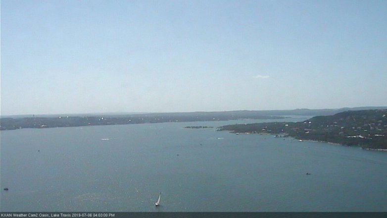 Lake Travis webcam, July 6, 2019 3:05 PM CT