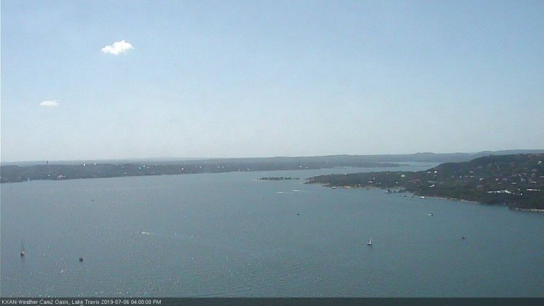 Lake Travis webcam, July 6, 2019 3:10 PM CT