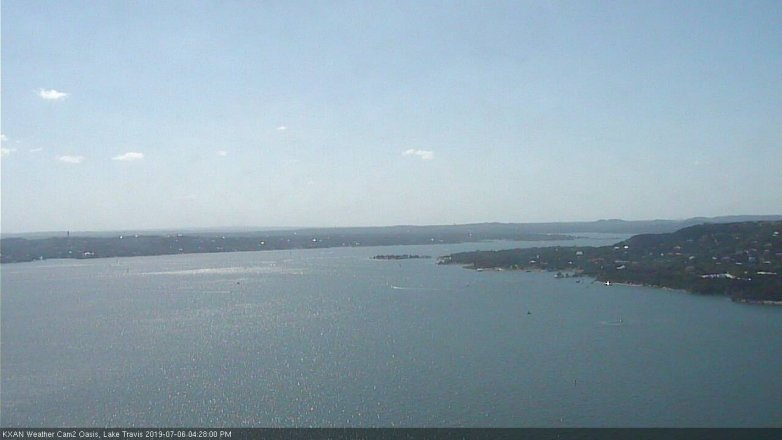 Lake Travis webcam, July 6, 2019 3:30 PM CT