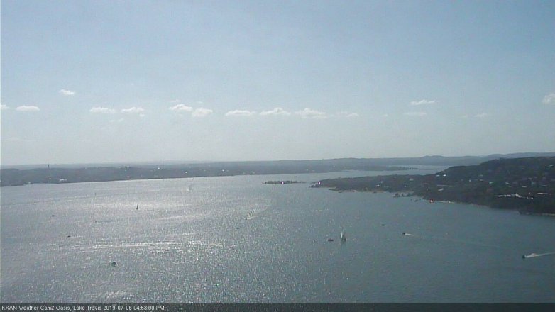 Lake Travis webcam, July 6, 2019 3:55 PM CT
