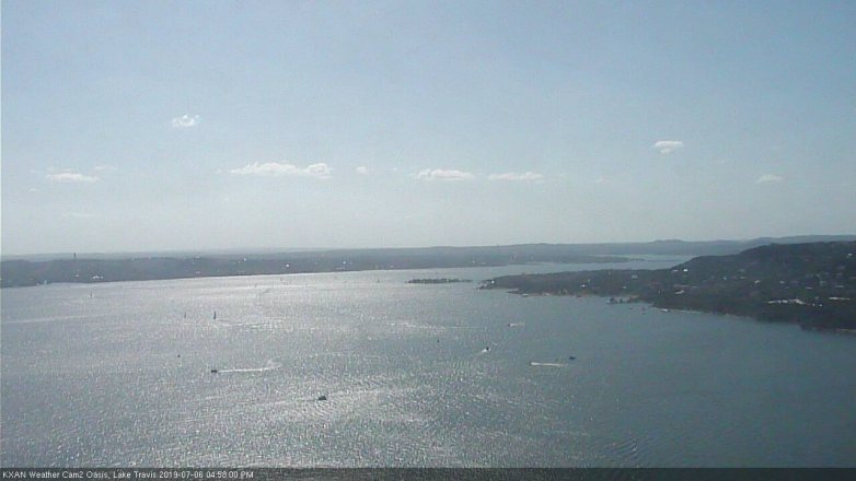 Lake Travis webcam, July 6, 2019 4:00 PM CT