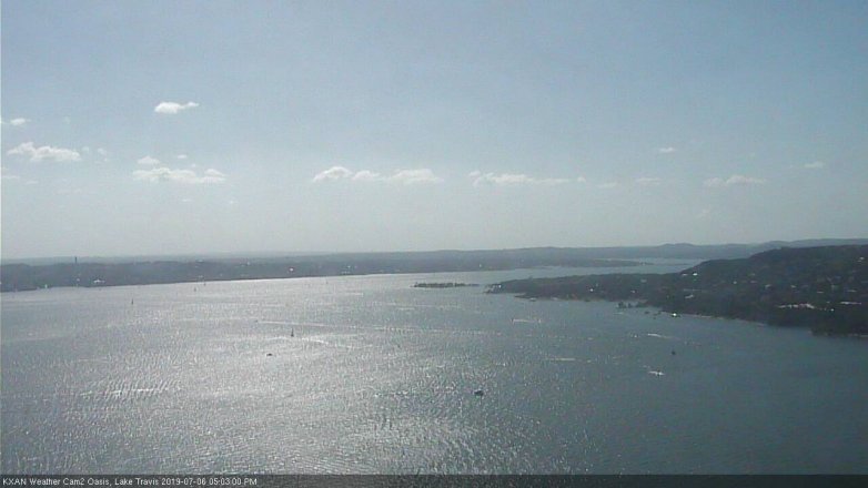 Lake Travis webcam, July 6, 2019 4:05 PM CT