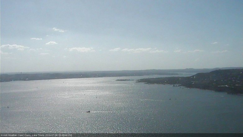 Lake Travis webcam, July 6, 2019 4:10 PM CT