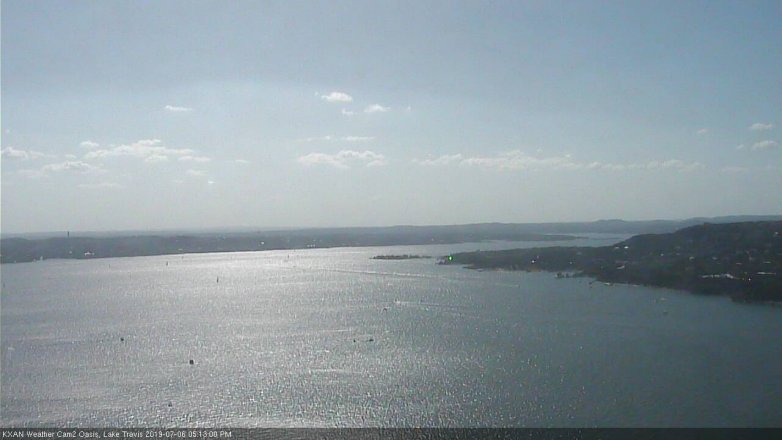 Lake Travis webcam, July 6, 2019 4:15 PM CT