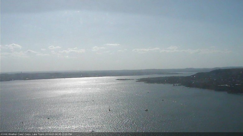 Lake Travis webcam, July 6, 2019 4:25 PM CT