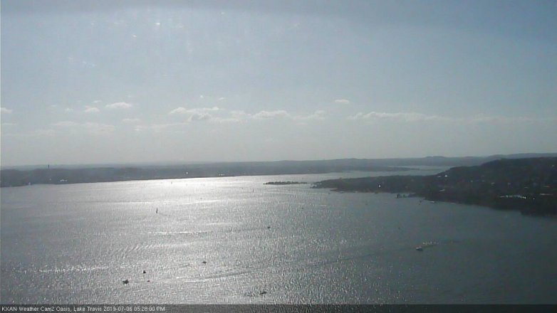 Lake Travis webcam, July 6, 2019 4:30 PM CT