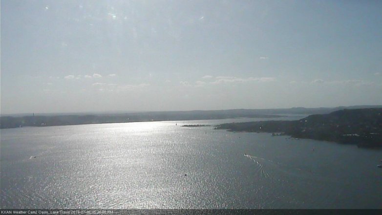 Lake Travis webcam, July 6, 2019 4:40 PM CT