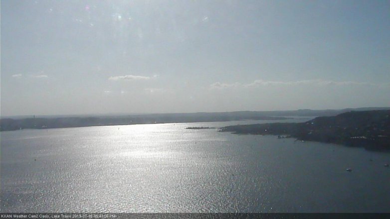 Lake Travis webcam, July 6, 2019 4:45 PM CT