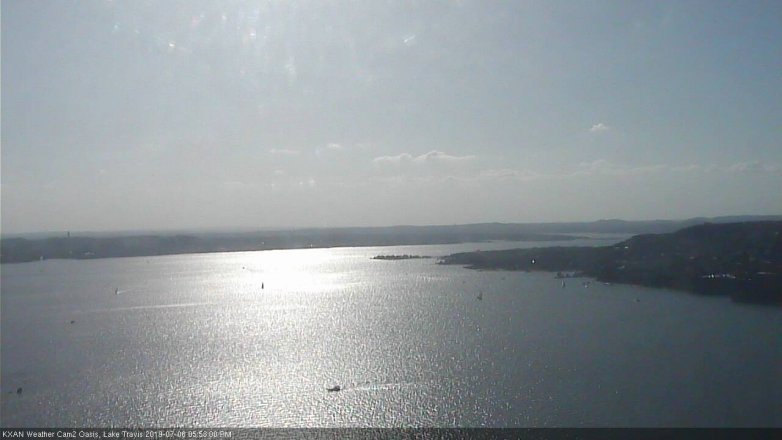 Lake Travis webcam, July 6, 2019 4:55 PM CT