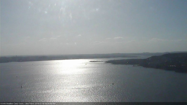Lake Travis webcam, July 6, 2019 5:00 PM CT
