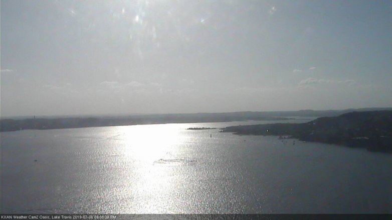 Lake Travis webcam, July 6, 2019 5:10 PM CT