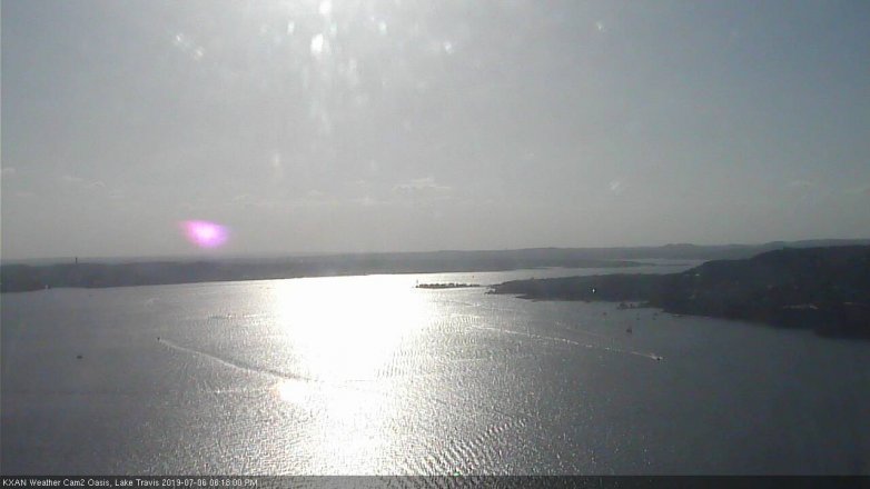 Lake Travis webcam, July 6, 2019 5:20 PM CT