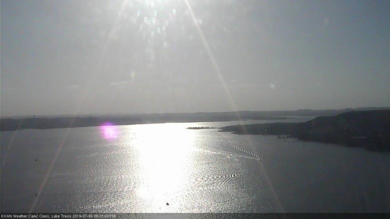 Lake Travis webcam, July 6, 2019 5:30 PM CT