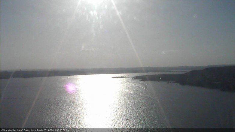 Lake Travis webcam, July 6, 2019 5:35 PM CT