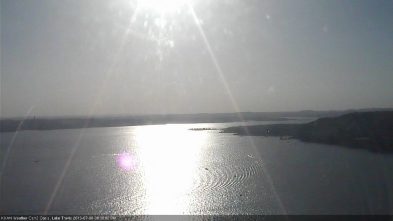 Lake Travis webcam, July 6, 2019 5:40 PM CT
