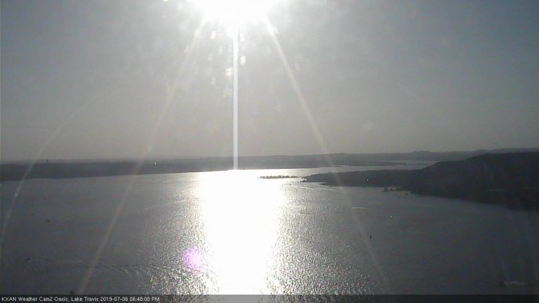 Lake Travis webcam, July 6, 2019 5:50 PM CT
