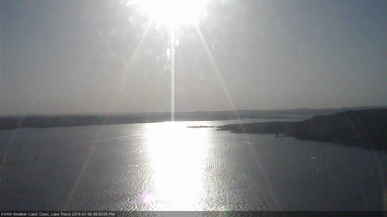 Lake Travis webcam, July 6, 2019 5:55 PM CT