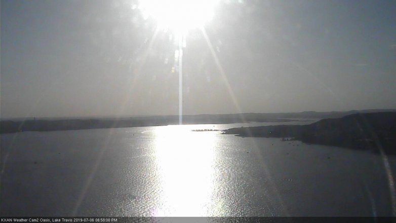 Lake Travis webcam, July 6, 2019 6:00 PM CT