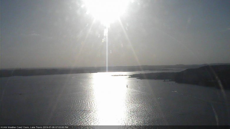 Lake Travis webcam, July 6, 2019 6:05 PM CT