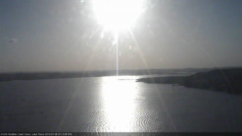 Lake Travis webcam, July 6, 2019 6:15 PM CT