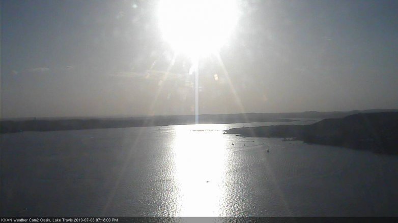 Lake Travis webcam, July 6, 2019 6:20 PM CT