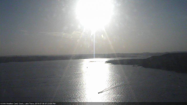 Lake Travis webcam, July 6, 2019 6:25 PM CT