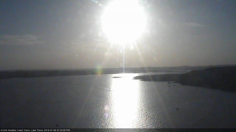 Lake Travis webcam, July 6, 2019 6:35 PM CT