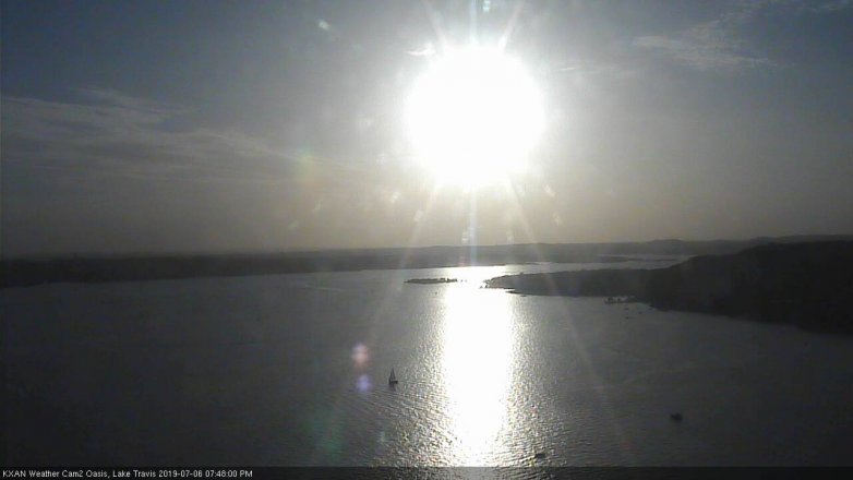 Lake Travis webcam, July 6, 2019 6:50 PM CT
