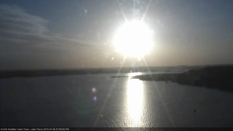Lake Travis webcam, July 6, 2019 7:00 PM CT
