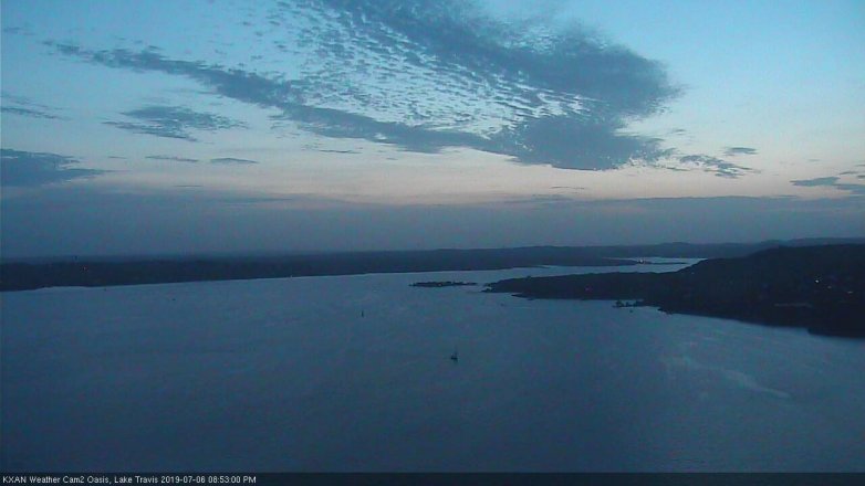 Lake Travis webcam, July 6, 2019 7:55 PM CT