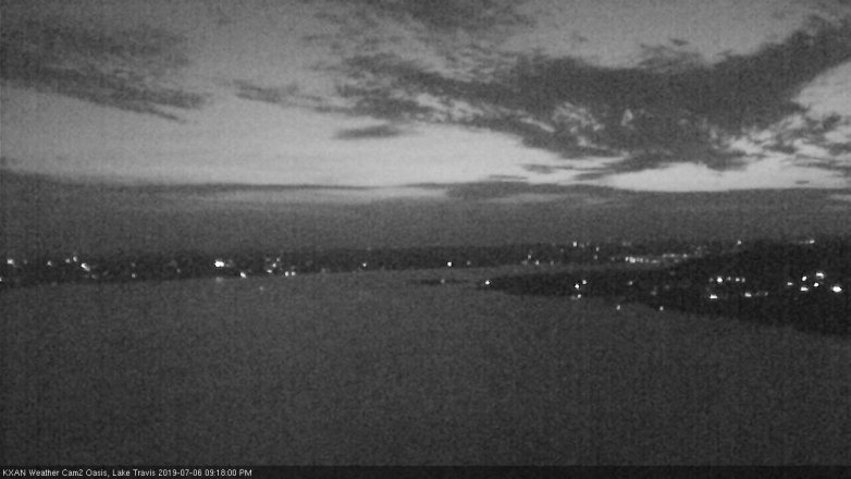 Lake Travis webcam, July 6, 2019 8:20 PM CT