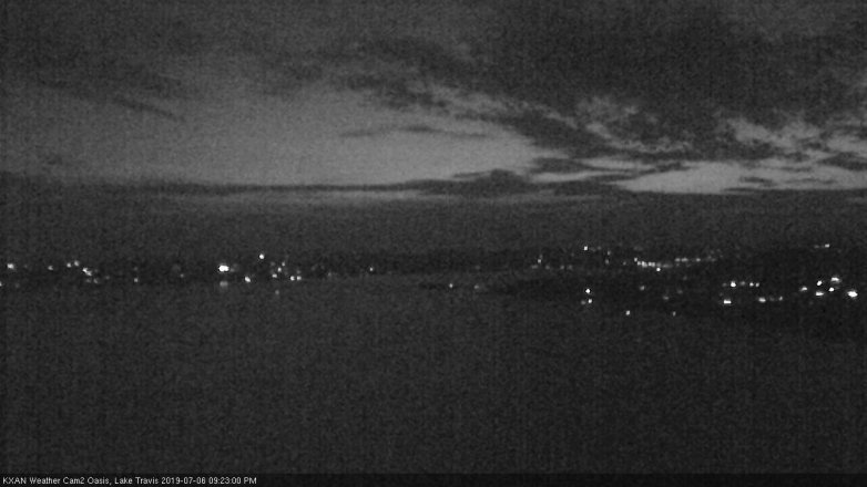 Lake Travis webcam, July 6, 2019 8:25 PM CT
