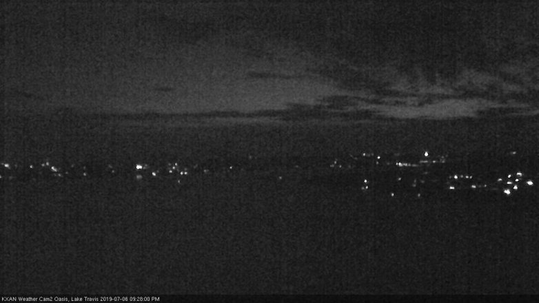Lake Travis webcam, July 6, 2019 8:30 PM CT