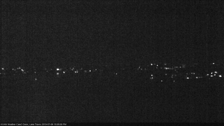 Lake Travis webcam, July 6, 2019 9:10 PM CT