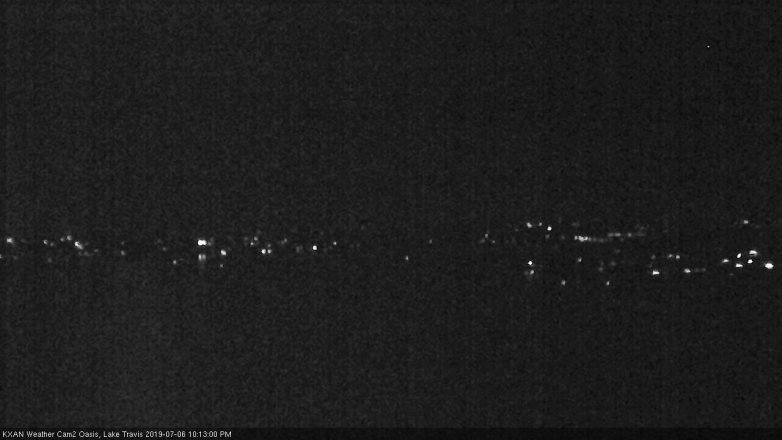 Lake Travis webcam, July 6, 2019 9:15 PM CT