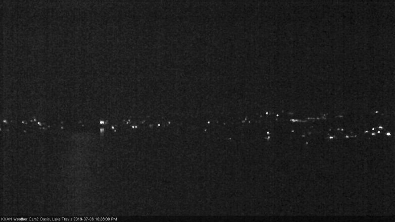 Lake Travis webcam, July 6, 2019 9:30 PM CT