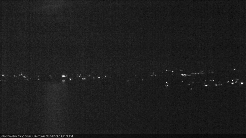 Lake Travis webcam, July 6, 2019 9:40 PM CT