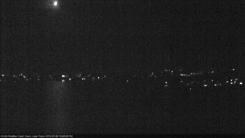 Lake Travis webcam, July 6, 2019 9:50 PM CT