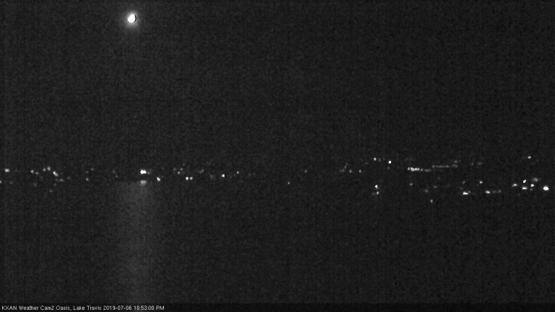 Lake Travis webcam, July 6, 2019 9:55 PM CT