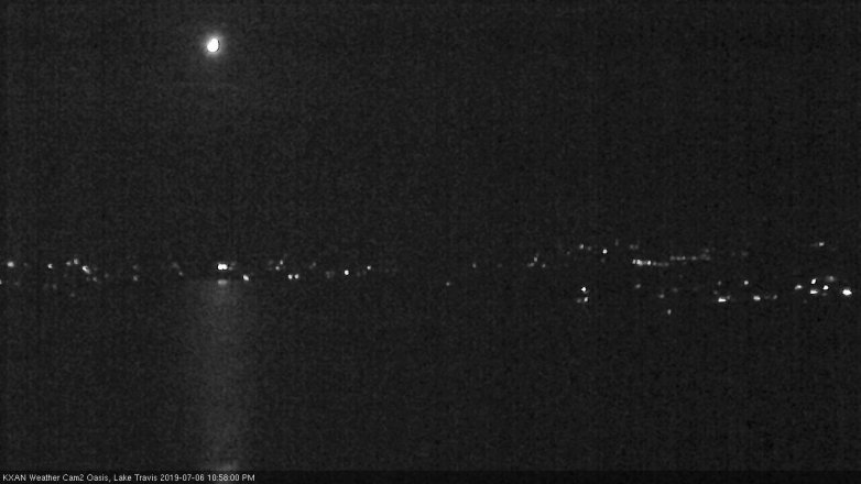 Lake Travis webcam, July 6, 2019 10:00 PM CT