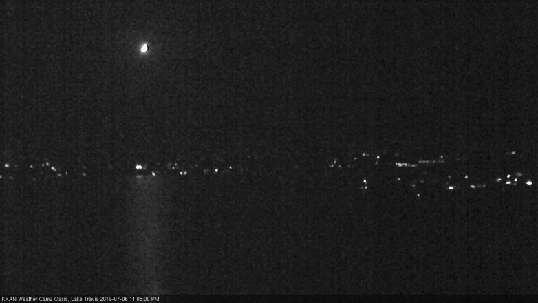 Lake Travis webcam, July 6, 2019 10:10 PM CT