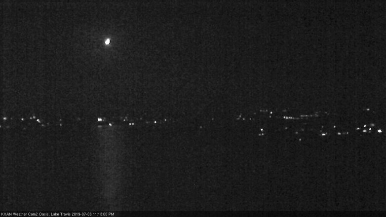 Lake Travis webcam, July 6, 2019 10:15 PM CT